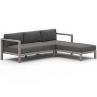 Sonoma Outdoor 2 Piece RAF Sectional, Charcoal/Weathered Grey-Furniture - Sofas-High Fashion Home