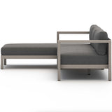 Sonoma Outdoor 2 Piece LAF Sectional, Charcoal/Weathered Grey-Furniture - Sofas-High Fashion Home