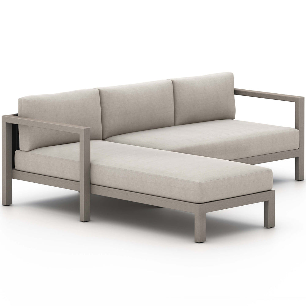 Sonoma Outdoor 2 Piece LAF Sectional, Stone Grey/Weathered Grey-Furniture - Sofas-High Fashion Home