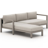 Sonoma Outdoor 2 Piece LAF Sectional, Stone Grey/Weathered Grey-Furniture - Sofas-High Fashion Home