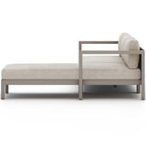 Sonoma Outdoor 2 Piece RAF Sectional, Stone Grey/Weathered Grey-Furniture - Sofas-High Fashion Home