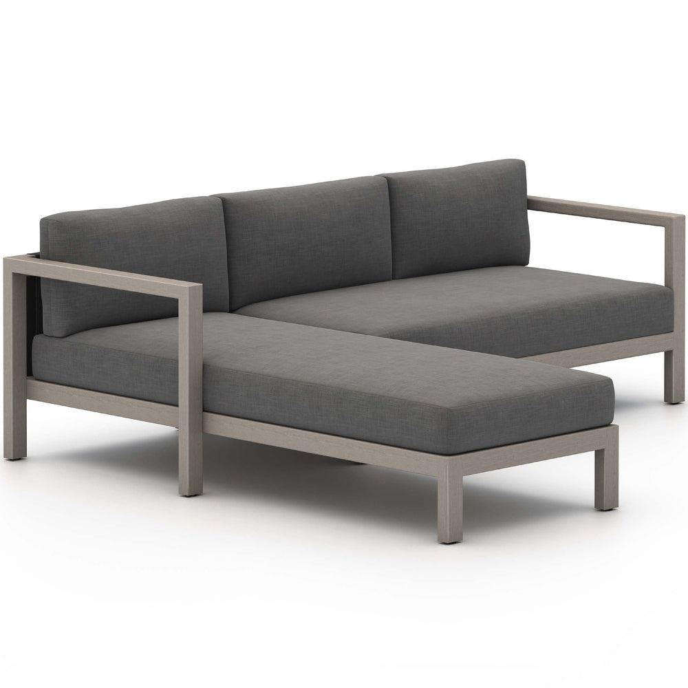 Sonoma Outdoor 2 Piece LAF Sectional, Charcoal/Weathered Grey-Furniture - Sofas-High Fashion Home