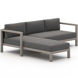 Sonoma Outdoor 2 Piece LAF Sectional, Charcoal/Weathered Grey-Furniture - Sofas-High Fashion Home