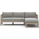 Sonoma Outdoor 2 Piece RAF Sectional, Faye Ash/Washed Brown-Furniture - Sofas-High Fashion Home