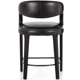 Hawkins Leather Counter Stool, Sonoma Black-Furniture - Dining-High Fashion Home