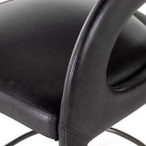 Hawkins Leather Counter Stool, Sonoma Black-Furniture - Dining-High Fashion Home