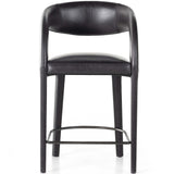 Hawkins Leather Counter Stool, Sonoma Black-Furniture - Dining-High Fashion Home