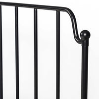 Zara Iron Bed, Midnight Iron-Furniture - Bedroom-High Fashion Home