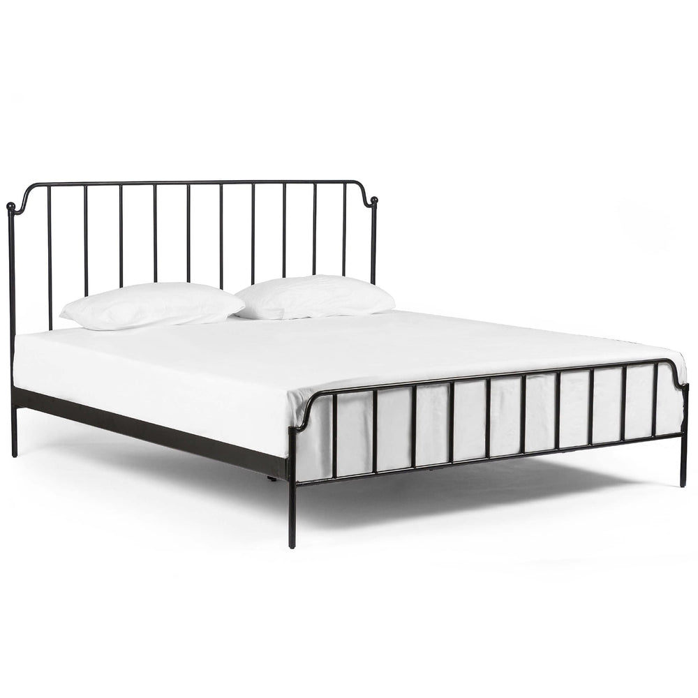 Zara Iron Bed, Midnight Iron-Furniture - Bedroom-High Fashion Home
