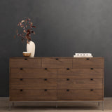 Trey 9 Drawer Dresser, Auburn Poplar-Furniture - Storage-High Fashion Home