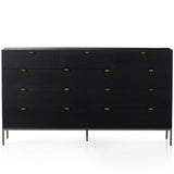 Trey 9 Drawer Dresser, Black Wash Poplar-Furniture - Storage-High Fashion Home