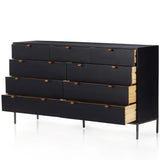 Trey 9 Drawer Dresser, Black Wash Poplar-Furniture - Storage-High Fashion Home