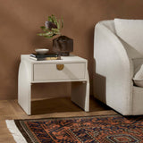 Cressida End Table, Ivory