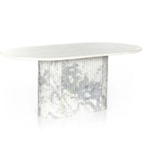 Oranda Dining Table, White Marble-High Fashion Home