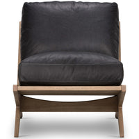 Bastian Leather Chair, Heirloom Charcoal-Furniture - Chairs-High Fashion Home