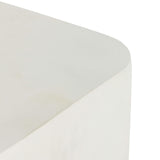 Basil Outdoor Square Drink Table, Matte White-Furniture - Accent Tables-High Fashion Home