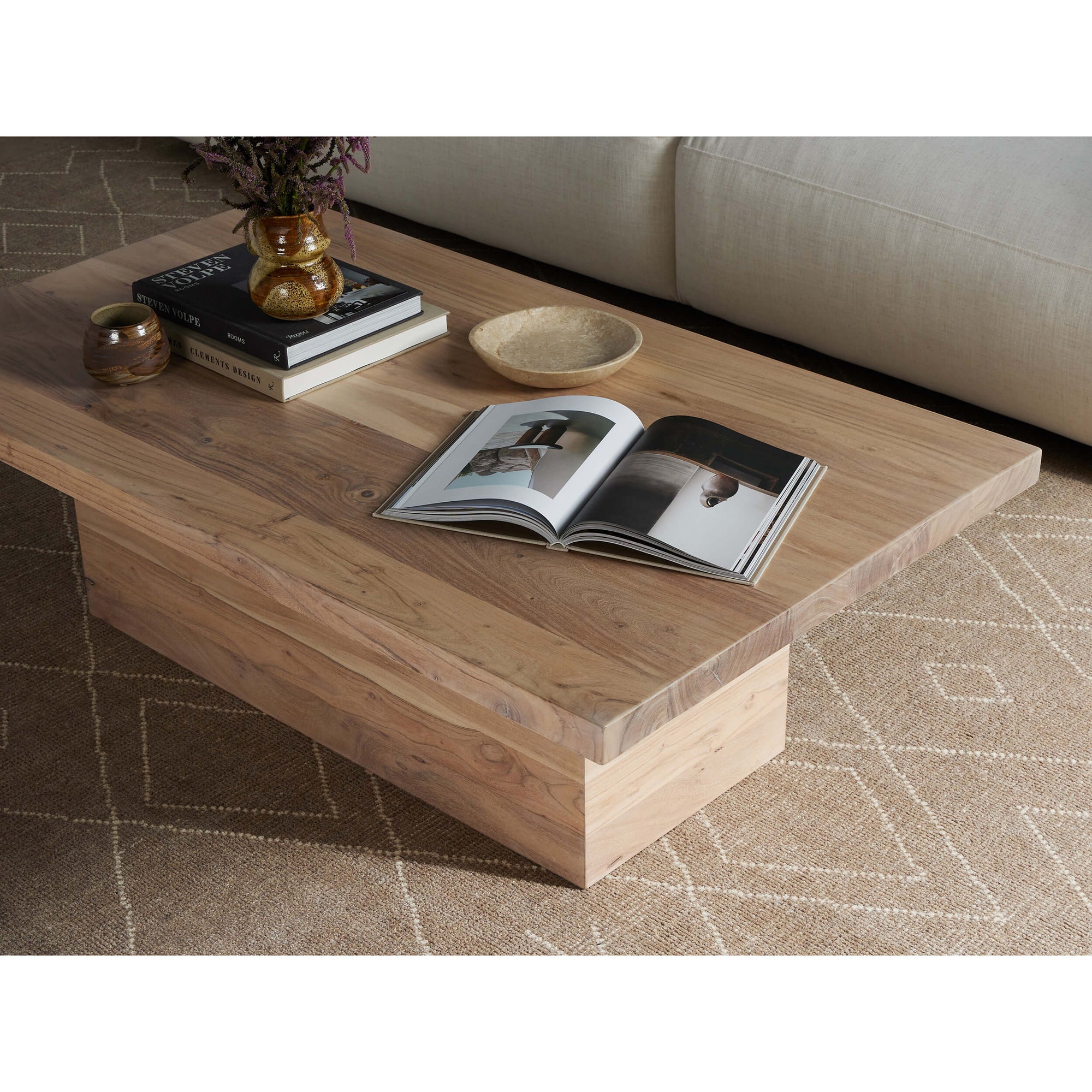 Yvonne Coffee Table, Whitewash High Fashion Home