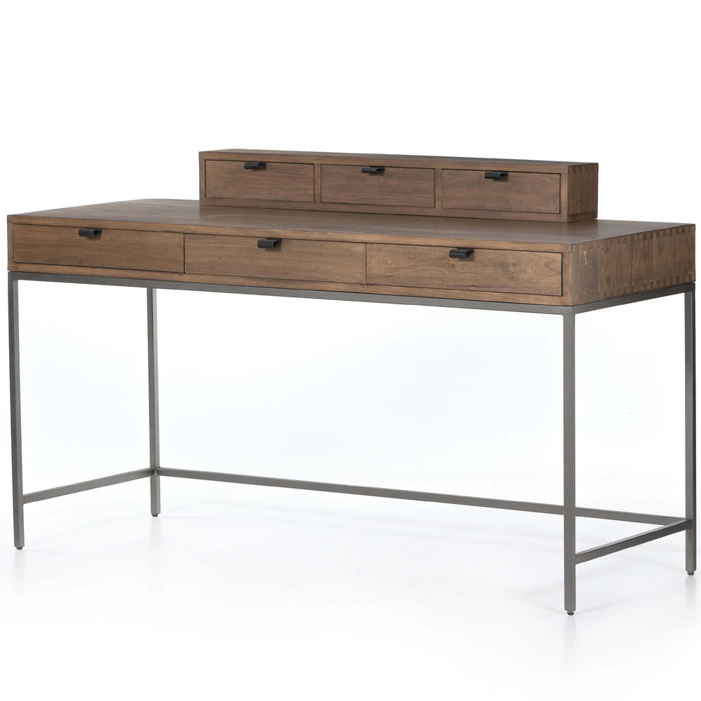 Trey Writing Desk With 3 Drawer Organizer-Furniture - Office-High Fashion Home