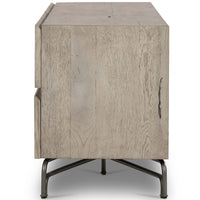 Marion Media Console Table, Washed Natural-Furniture - Storage-High Fashion Home