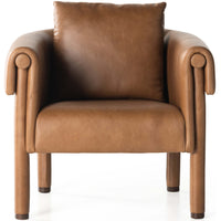 Gilliam Leather Chair, Valencia Camel-Furniture - Chairs-High Fashion Home