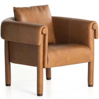 Gilliam Leather Chair, Valencia Camel-Furniture - Chairs-High Fashion Home
