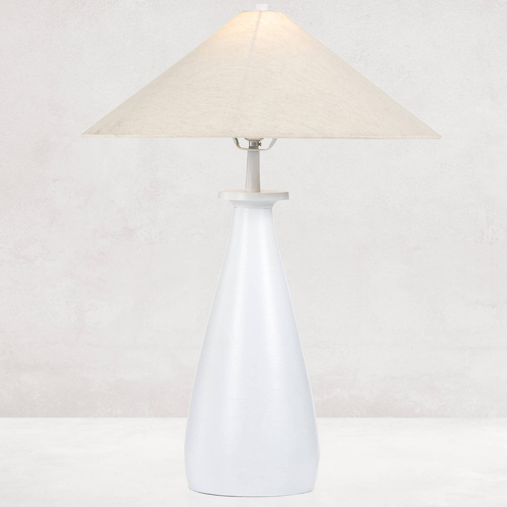 Innes Tapered Shade Table Lamp, White-Lighting-High Fashion Home