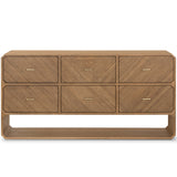 Caspian 6 Drawer Dresser, Natural Ash Veneer-Furniture - Storage-High Fashion Home