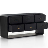 Caspian 6 Drawer Dresser, Black Ash Veneer-Furniture - Storage-High Fashion Home