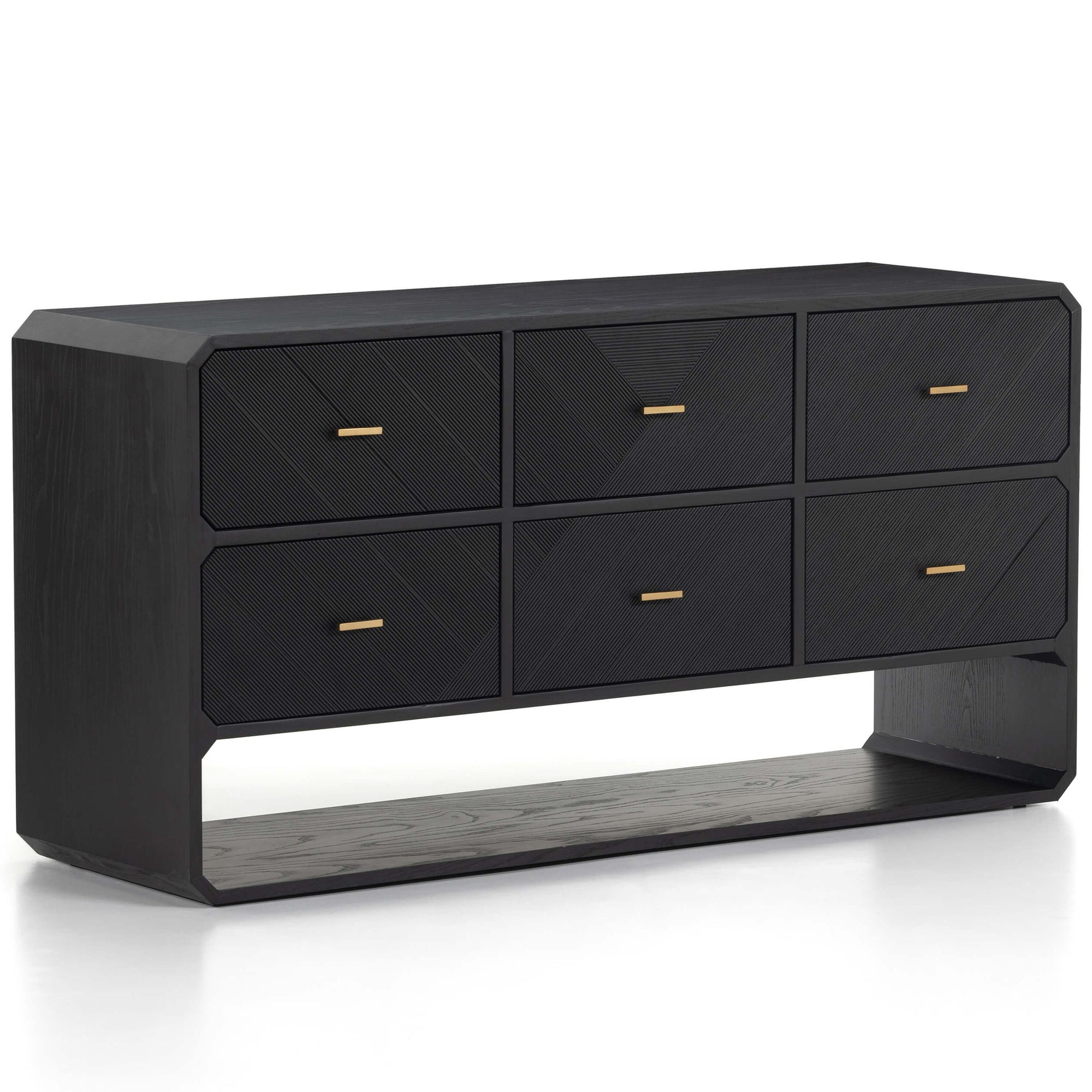 Caspian 6 Drawer Dresser Black Ash Veneer High Fashion Home