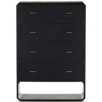 Caspian 4 Drawer Dresser, Black Ash Veneer-Furniture - Storage-High Fashion Home