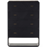 Caspian 4 Drawer Dresser, Black Ash Veneer-Furniture - Storage-High Fashion Home