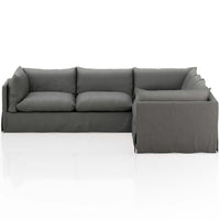 Habitat 3-Piece 111" Sectional, Fallon Charcoal-Furniture - Sofas-High Fashion Home