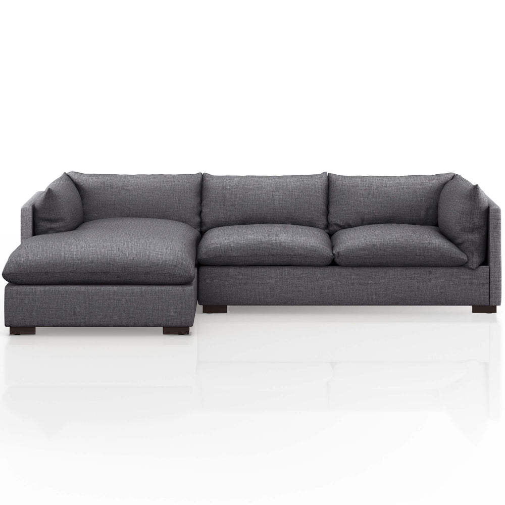 Westwood 2 Piece 112" LAF Sectional, Bennett Charcoal-Furniture - Sofas-High Fashion Home