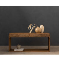 Caspian Console Table, Natural Ash-Furniture - Accent Tables-High Fashion Home