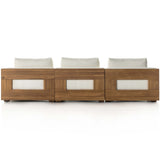 Ellis Outdoor 3 Piece Sectional, Natural/Cream-Furniture - Sofas-High Fashion Home
