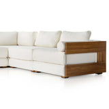 Ellis Outdoor 5 Piece Sectional, Natural/Cream-Furniture - Sofas-High Fashion Home