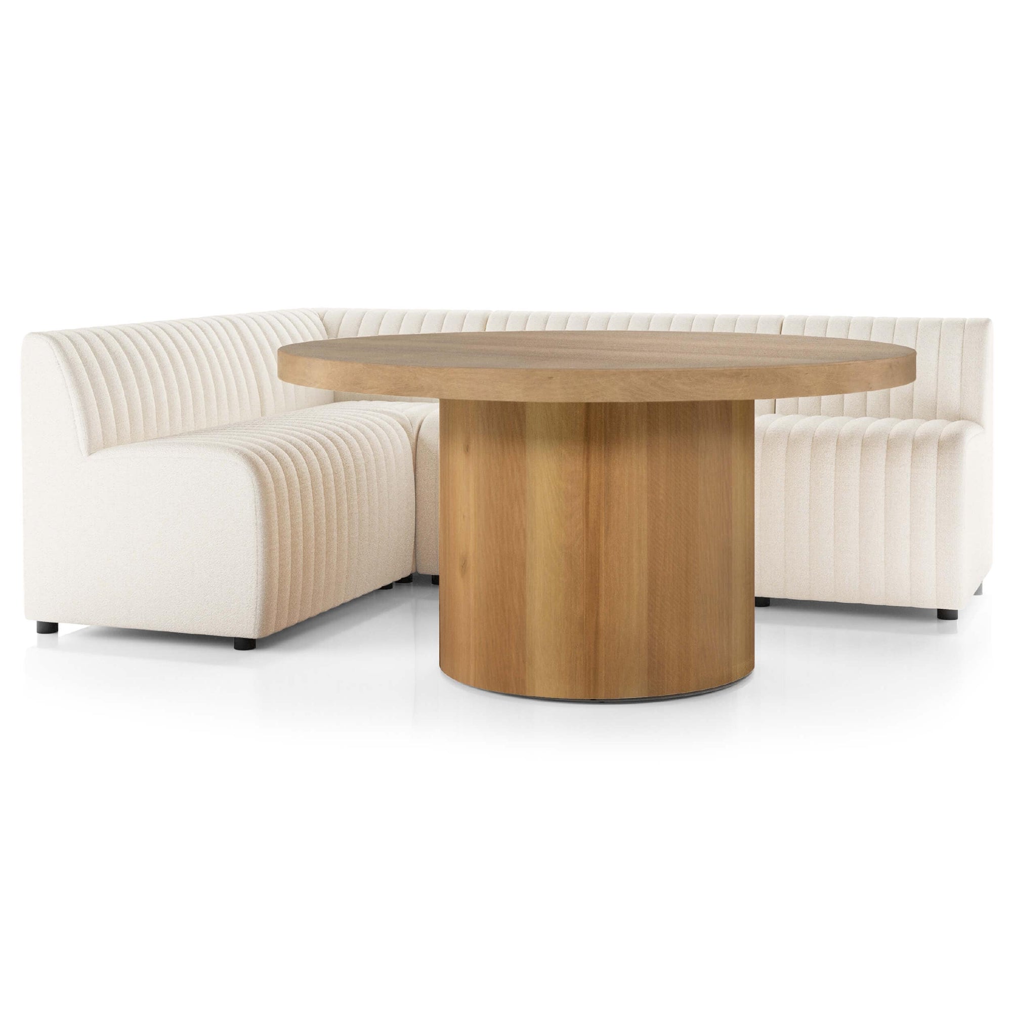 Augustine 92" Dining L-Shape Banquette Capri Oatmeal by Four Hands ...