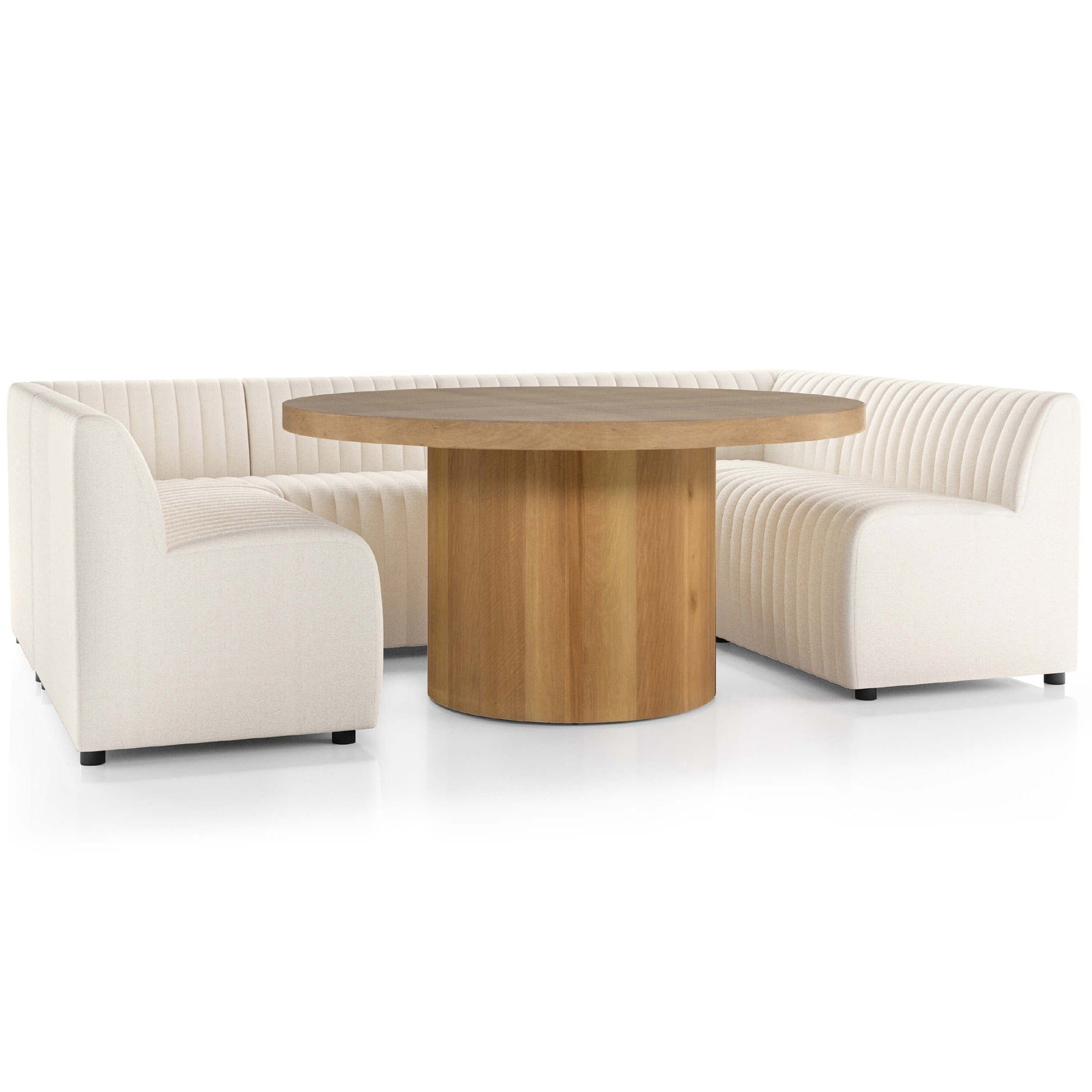 Augustine 106" Dining U-Shape Banquette, Capri Oatmeal by Four Hands ...