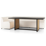 Augustine 110" Dining L-Shape Banquette, Capri Oatmeal-Furniture - Dining-High Fashion Home