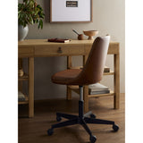 Lyka Leather Desk Chair, Sonoma Chestnut-Furniture - Office-High Fashion Home