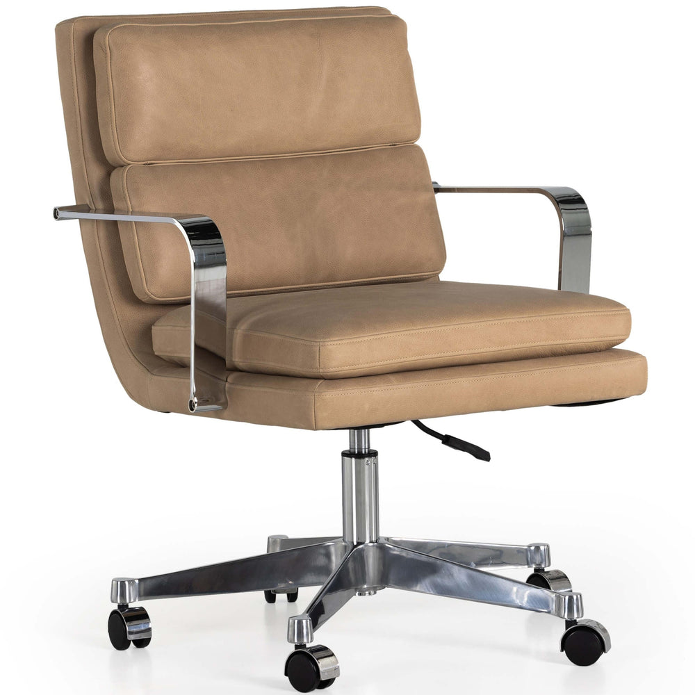 Jude Leather Desk Chair, Palermo Nude-Furniture - Office-High Fashion Home