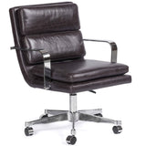 Jude Leather Desk Chair, Sonoma Black-Furniture - Office-High Fashion Home