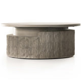 Huron Outdoor Coffee Table, Textured Flint-Furniture - Accent Tables-High Fashion Home