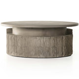 Huron Outdoor Coffee Table, Textured Flint-Furniture - Accent Tables-High Fashion Home