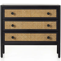 Natalia Nightstand, Natural Circle Cane-Furniture - Bedroom-High Fashion Home