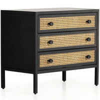 Natalia Nightstand, Natural Circle Cane-Furniture - Bedroom-High Fashion Home
