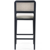 Veka Counter Stool, Saville Flax/Brushed Ebony-Furniture - Chairs-High Fashion Home