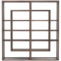Waylon Double Bookshelf, Harvest Brown