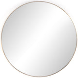Georgina Round Mirror, Polished Brass-Accessories-High Fashion Home