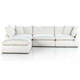 Stevie 4 Piece LAF Sectional w/ Ottoman, Anders Ivory-Furniture - Sofas-High Fashion Home